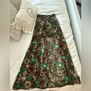 L'Amour High Low Skirt with Floral Pattern